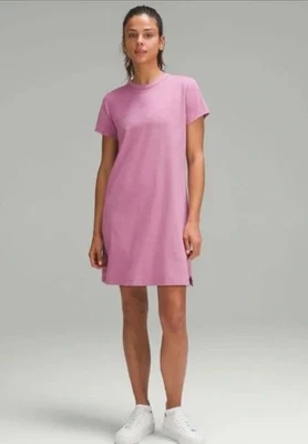 Lululemon классический крой хлопковая смесь футболка платье в бархат пыли размер 8 - Изображение 1 из 4