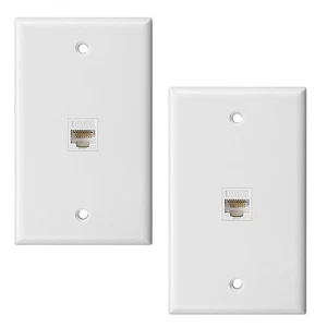 Lot de 2 1 Port Ethernet Plaque Murale, Clé Femelle Plaque Murale2442 - Photo 1/6