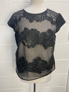 BNWT Coast Limited Edition Black Short Sleeve Top UK 14 - Picture 1 of 6