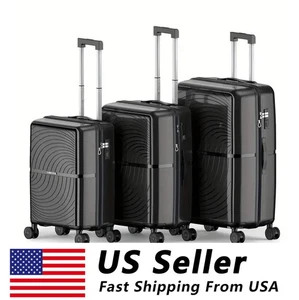 Three-piece Suitcase Set, 20, 24, 28-inch Suitcases, with Combination Lock - Picture 1 of 16