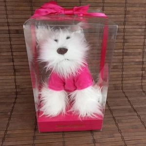 Juicy Couture 8" Plush White Puppy Dog Pink Hoodie Viva La Juicy - Picture 1 of 10