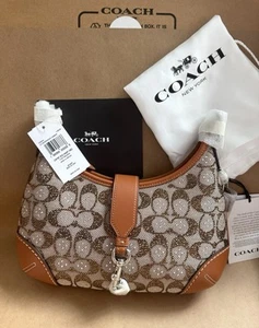 Borsa Coach Hamptons Hobo originale nuova con etichetta in cristallo firmata jacquard 2005 - Foto 1 di 5