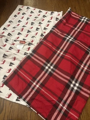 Juego de 2 fundas de almohada con estampado de reno a cuadros Coleman King de poliéster Foto 1 de 3