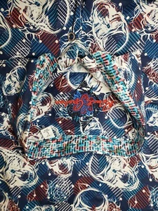 Robert Graham SKULL HEADS kurzärmliges Hemd geometrisch lebendiger Druck 199 $ Large - Bild 1 von 3