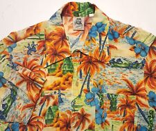 Vintage 1960s Kennington Rayon Nylon Blend Aloha Hawaiian Medium Shirt
