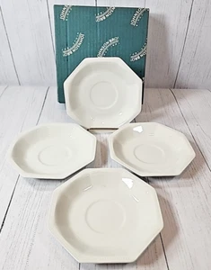 Johnson Bros Saucers “Heritage White” England Beaded (New w/ Tags) Set Of 4 - Picture 1 of 7