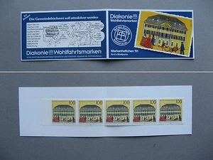 GERMANY BRD, booklet 1991 MNH, Diakonie Wohlfahrtsbriefmarken 100, PO Bonn - Picture 1 of 1