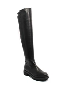 Nando Muzi 106a Black Leather / Stretch Over the Knee Zip Boots 39 / US 9 - Picture 1 of 8