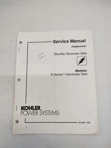 Kohler Standby Generator Sets Service Manual (Supplement) R-Series TP-5074 - Picture 1 of 3