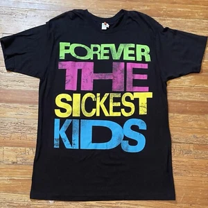 Vintage Y2K Forever The Sickest Kids Shirt Large Band Tour Pop Punk Scene Neon - Picture 1 of 6