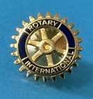 Rotary International Gold Tone Small 1/2” Wide Lapel Tie Pin