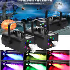 2x 1200W Nebelmaschine RGB 6 LED DJ Bühnenbeleuchtung Halloween Party Disco Show