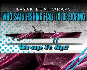 Aborigine Pink 14ft KAYAK VINYL WRAP KIT GRAPHIC DECAL/STICKER - Picture 1 of 1