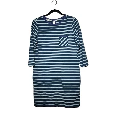 Vestido clásico a rayas de algodón Orvis para mujer de medios mixtos con bolsillos talla pequeña Foto 1 de 4