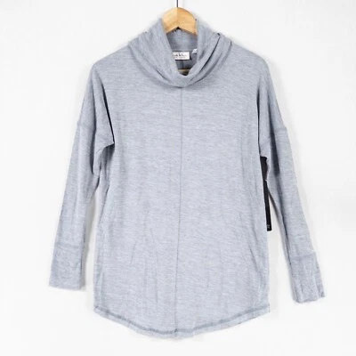 Топ Nicole Miller New York женский XS эластичный трикотаж водолазка серый модальная смесь - Изображение 1 из 4