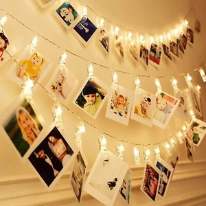 Kraaftsmit 10 Photo Clip Fairy Lights for Outdoor, Indoor, Anniversary, Birthday - Picture 1 of 7