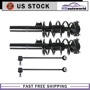 Front Struts Spring + Sway Bar End Link for VW Beetle Eos Golf Jetta Passat - Picture 1 of 4