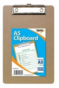 Mini A5 Clipboard Compact Wooden Masonite Hanging Hole Restaurant Office x 36 - Picture 1 of 4