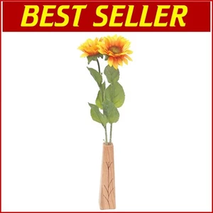 Sweet 2-Stem Sunflowers in Vase - Meaningful Gift for 18th Wedding Anniversary - Picture 1 of 2
