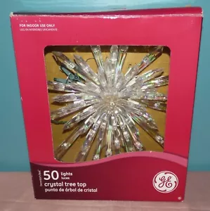 GE Acryl Kristall Baumspitze 50 Lichter 13,5" Starburst Stern Topper mit Box - Bild 1 von 5