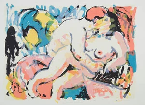 Wendy SHARPE 'Lovers With Globe' Original limited edition screen print + COA - Picture 1 of 3