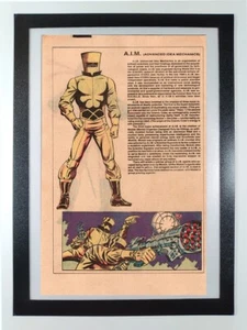 A.I.M. Official Handbook of the Marvel Universe - Framed Comic Book Page OHOTMU - Picture 1 of 7