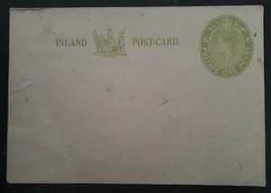 1940 New Zealand Inland 1d yellow green pre-stamped KGVI Postcard Unused - Picture 1 of 2