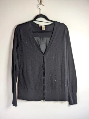 DKNY Jeans Suéter Cárdigan Para Mujer Talla Pequeña Semi Transparente Bruja Capricho Glamour Foto 1 de 4