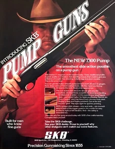 1979 SKB 7300 Pump Gun Foto "Smootest Slide Action Possible" Vintage Print Ad - Bild 1 von 1