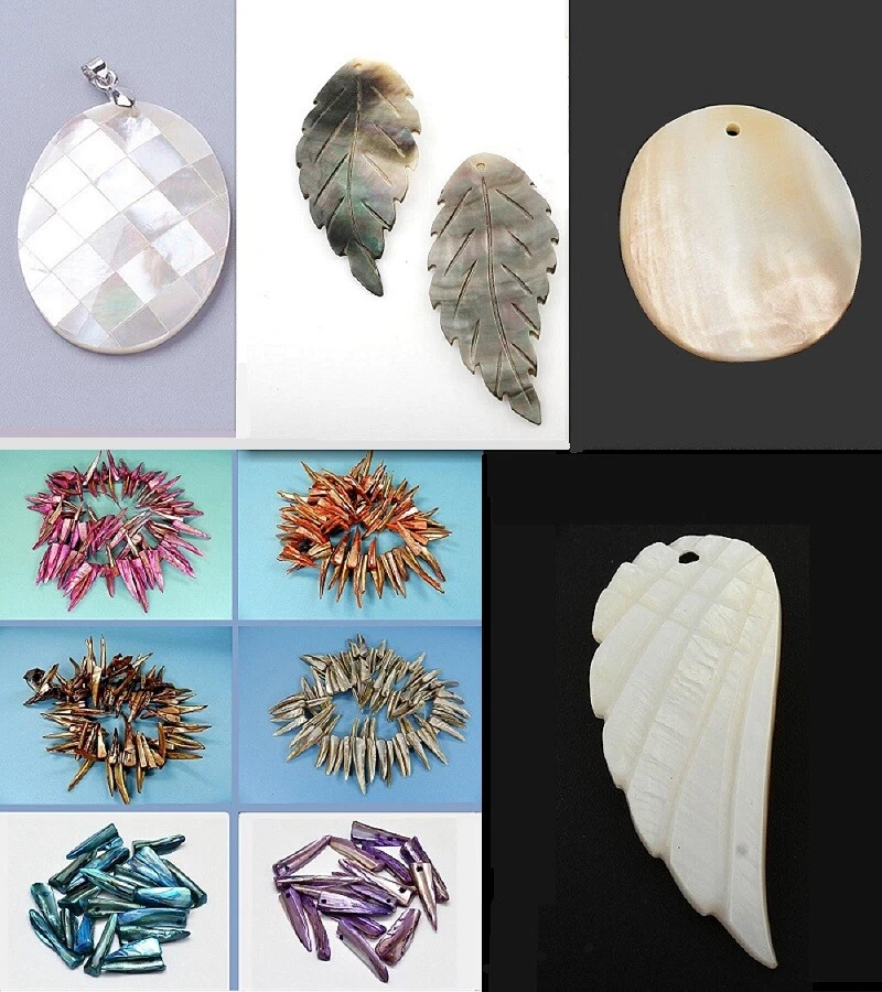 PERLMUTT SHELL  PERLEN  &  ANHÄNGER  für SCHMUCK  BASTELN  ZUBEHÖR /226 - Bild 1 von 1