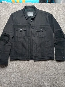 Nana Judy Herren DISTRESSED Button Black Jacket Size Large  - Bild 1 von 24