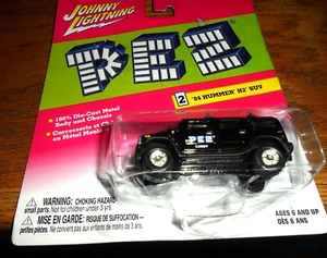 PEZ CANDY Johnny Lightning BLACK 2004 Hummer H2 SUV Playing Mantis REALRIDERS - Picture 1 of 4