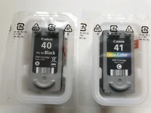 PG-40 & CL-41 Canon Original Schwarz & Dreifarbig Tintenpatronen - Canon 40 41 - Bild 1 von 6