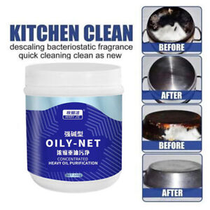 New Mof Chef Cleaner Powder - 500G Kitchen Heavy Oil Stain Powder Cleaner