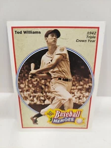 Baseball Card Baseball Heros Ted Williams - Picture 1 of 6