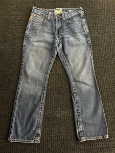 Ariat Jeans Mens M5 Straight Fit Leg 32 x 32 Denim Distressed Cowboy Western - Picture 1 of 15