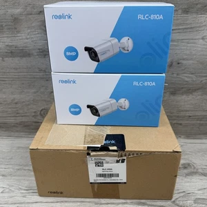 2-Pack Reolink RLC-810A Indoor/Outdoor 4K Ultra HD Easy PoE Security Camera - Picture 1 of 8