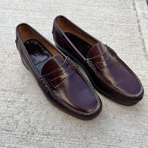 Vintage Dexter Loafers Men's 8.5D Penny Oxblood Leather Made In USA Weejun Style - Picture 1 of 13