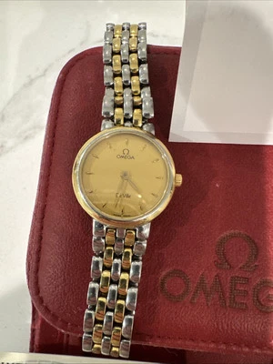 Reloj OMEGA con tarjeta de autenticidad De Ville cuarzo dorado para dama 7260.11 *VIDEO* Foto 1 de 4