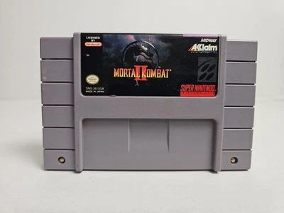 SNES - Mortal Kombat 2 II - Super Nintendo - Cleaned, Tested, Working, Cart Only - Image 1 of 4