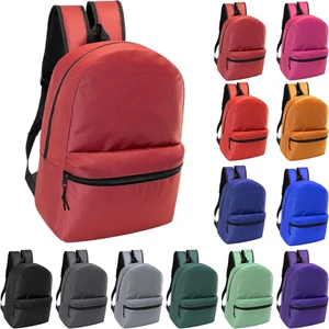 24er Pack 17" Kinder Rucksäcke - Großpackung Büchertaschen für die Schule, 12 verschiedene Farben - Bild 1 von 12