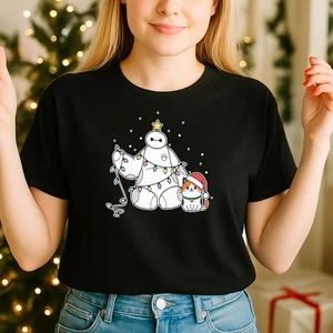 2025 Christmas unisex tshirt,Night before Christmas Family, Disney Baymax (CH) - Picture 1 of 5