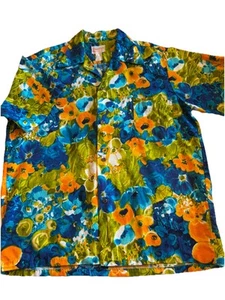 Camisa De Colección POMARE’ Hawaiana Tahití Tiki Tela de Corteza 50” XL Pecho Floral RN37145 - Imagen 1 de 21
