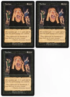 Mutilate x3 3x 2002 Torment Black Rare Sorcery MTG NM AZ2 - Image 1 of 2