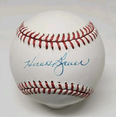 Hank Bauer Signed Auto Rawlings Official American League Baseball YANKEES B4 - Image 1 of 3
