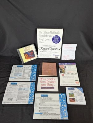 Rare! King's Quest VI Multimedia Upgrade - VTG PC Game - Complete (CIB) Big Box - Image 1 of 4