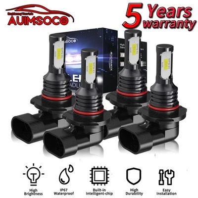 适用于吉姆西 Sierra 1500 HD 2500 HD 2001 - 2006 LED 车头灯灯泡高低光束6500K — 第 1/4 张图片