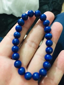 Pulsera Lapislázuli Calidad. Top Stoke. Cuentas naturales - Imagen 1 de 3