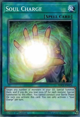 Soul Charge SDCL-EN024 Common Yu-Gi-Oh Card 1st Edition New - Image 1 of 3