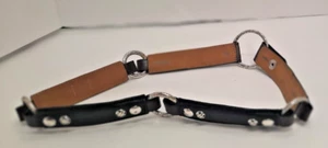 Brighton Women's Black/ Brown Silver Circles Belt Size 32 Snap Closure NWOT - Picture 1 of 4